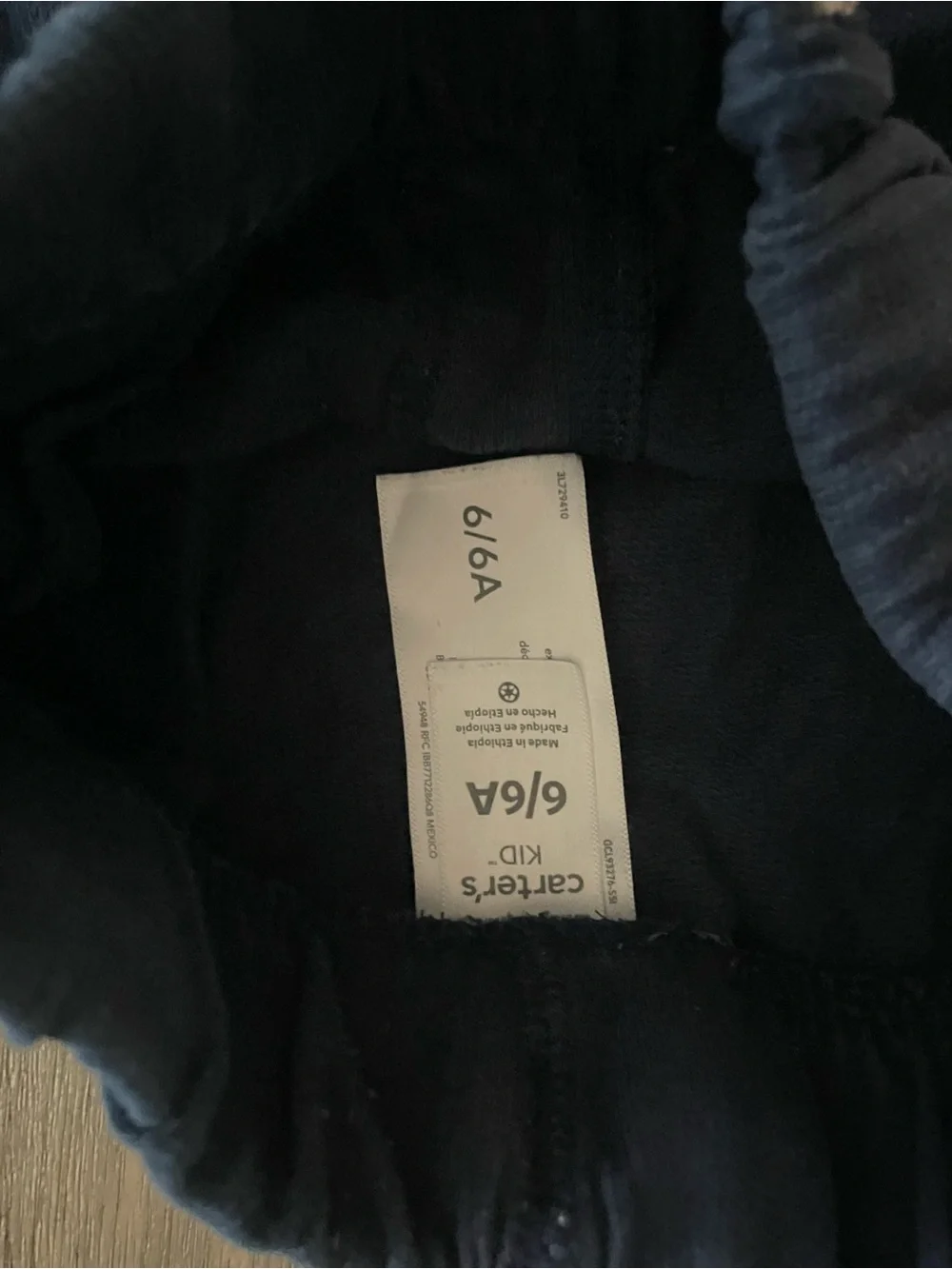 Carter's Navy Jogger Sweatpants with White Drawstring
